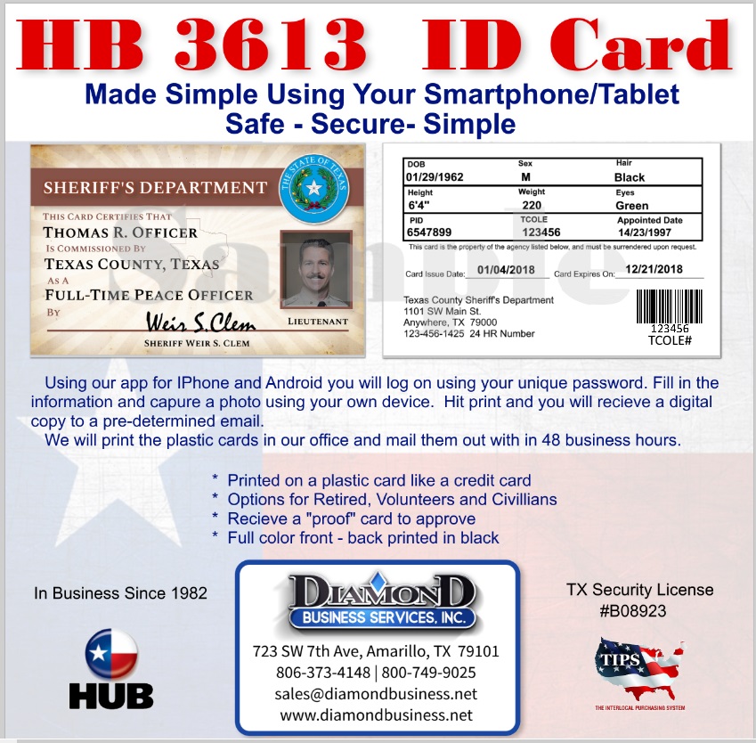 tcole id cards diamond